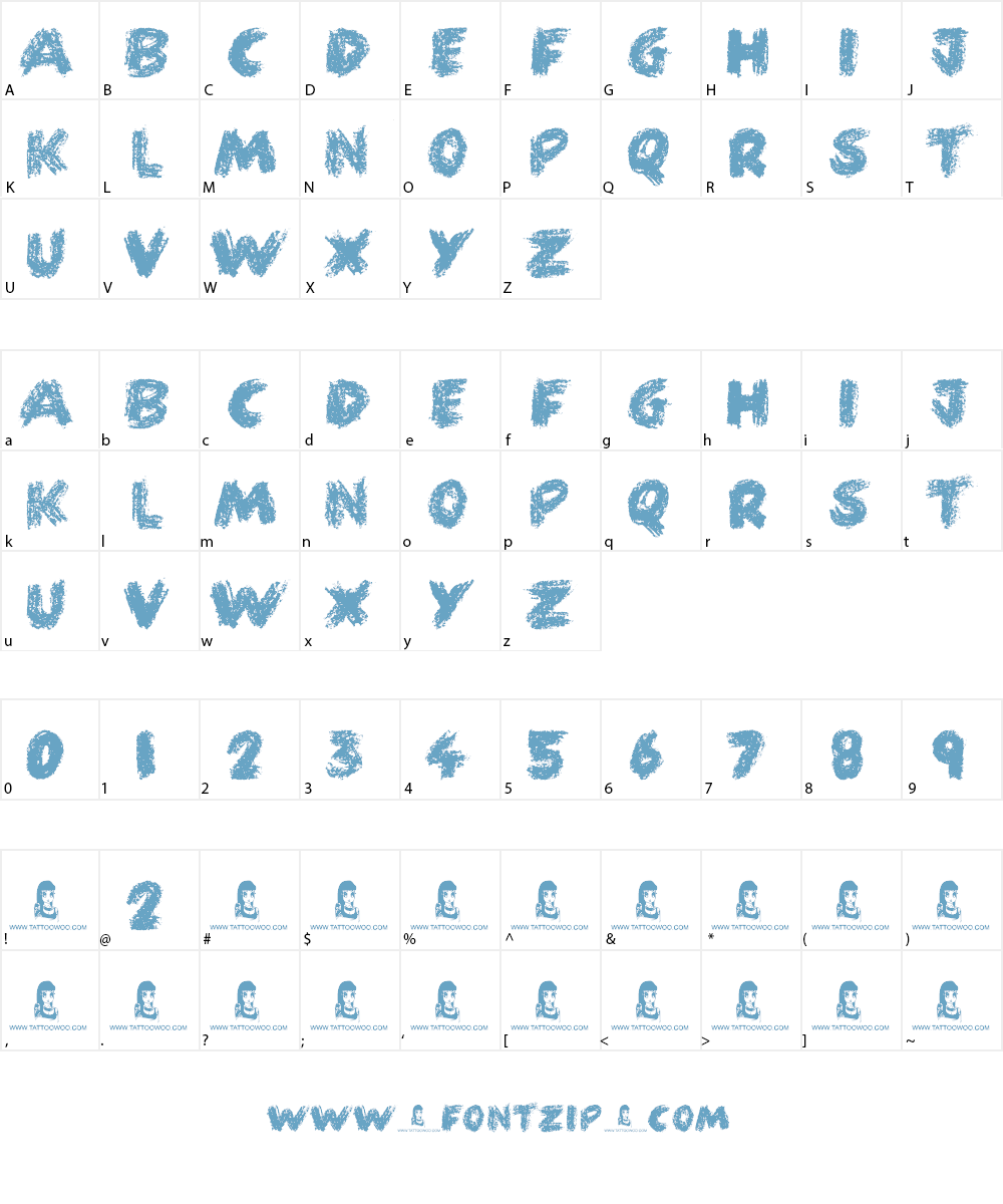 Fun Crayon Font Character